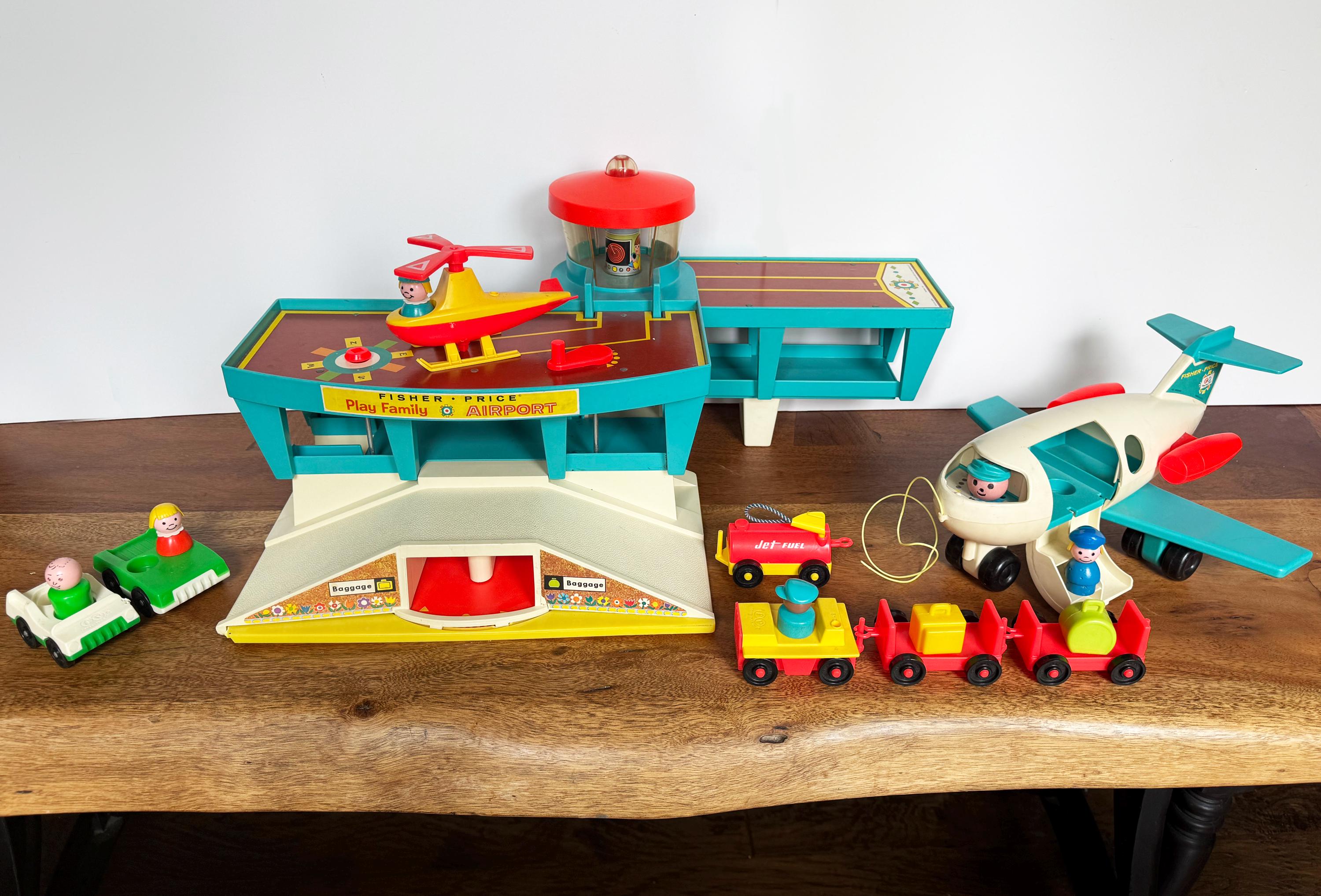 Vintage Fisher Price Airport, #996 Circa 1972, Complete Set