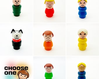 Vintage Fisher Price Little People, Retro Pretend Play Toy, 1960-70s