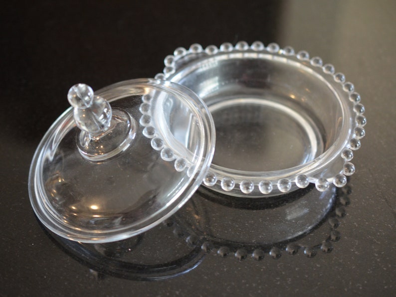 Vintage Imperial Glass Candlewick Round Butter Dish With Dome Etsy