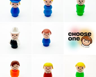 Vintage Fisher Price Little People, Retro Pretend Play Toy, 1960-70s