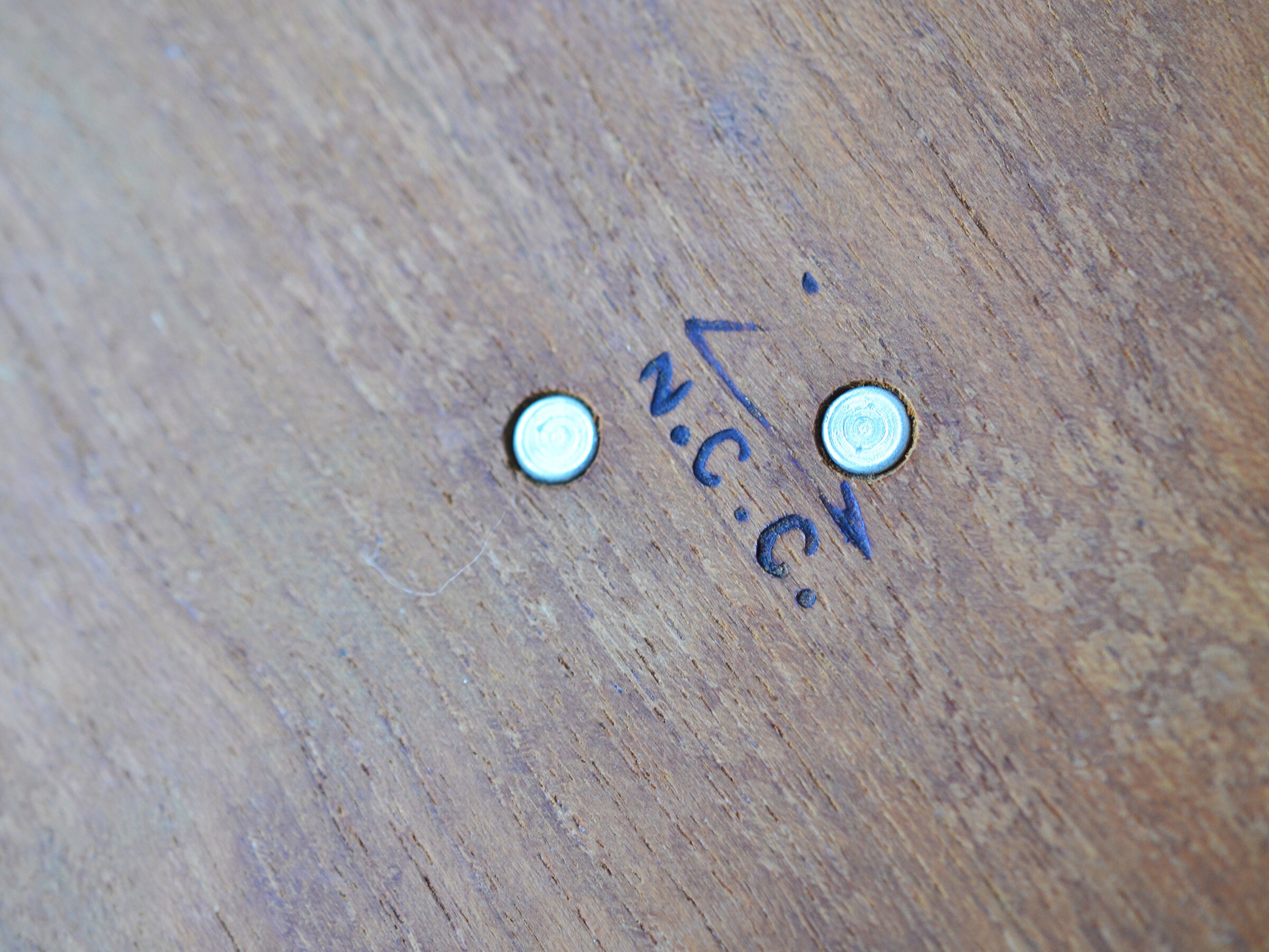 ヴィンテージ 青峰重道チーク材トレイ、クローム仕上げの皿付き