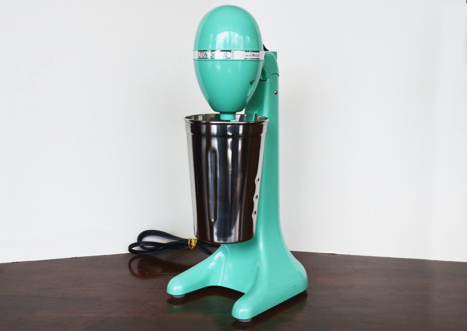 Hamilton Beach Turquoise Milkshake Drink Master or Mixer with Stainless  Steel Cup, Mint Aqua 2 speeds