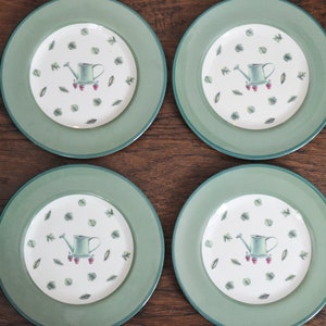 Vintage Pfalzgraff Melamine Side Plates, Naturewood Pattern circa 2000 Set of 4, Precidio Plastic Dinnerware, camping dishes, Melmac plates