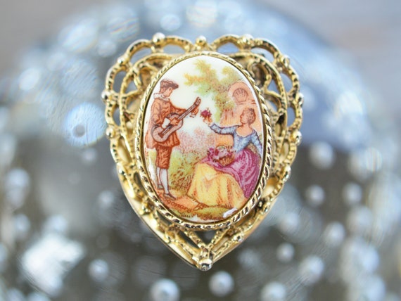 Vintage Fragonard Signed Brooch Clip circa 1970s,… - image 1