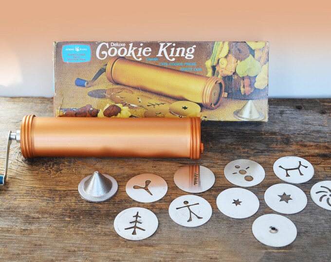 Vintage Nordic Ware Cookie King Press Set, Includes Press and Aluminum