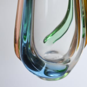Frantisek Zemek Rhapsody Art Glass Vase, Czech Mid-Century Modern Decor image 9