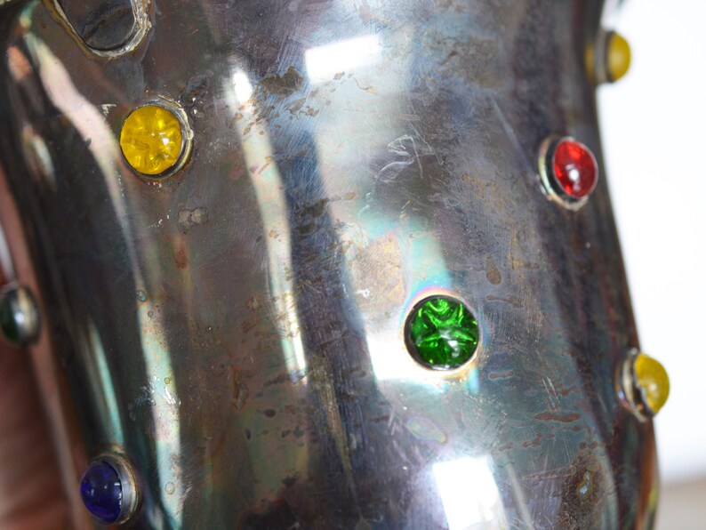 Vintage Silver Ice Bucket with inset rhinestones Bejeweled Etsy