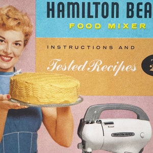 DIGITAL: Vintage Hamilton Beach Instructions and Recipe Booklet Digital Download, 52 page downloadable file, 1950s Vintage Retro Kitchen