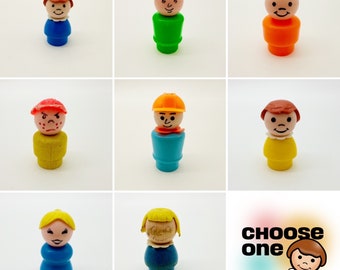 Vintage Fisher Price Little People Figure, 1960-70s Pretend Play Toy