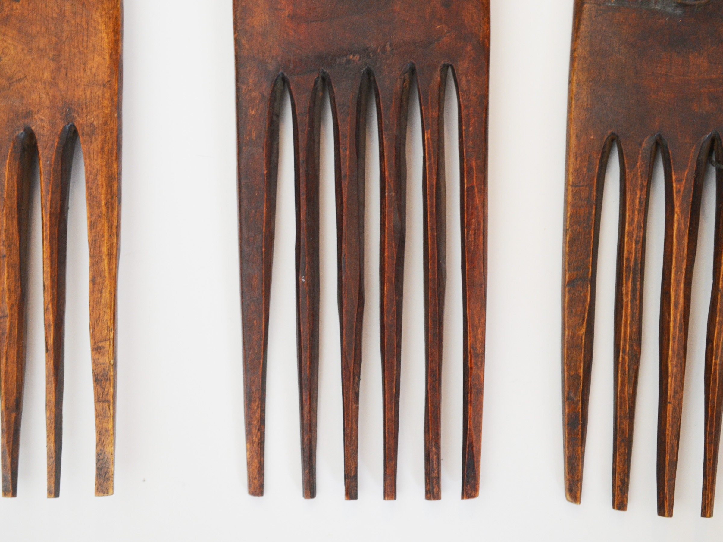 Vintage Large Ghana Fertility Comb, Carved Wood Ashanti Art, Tribal ...