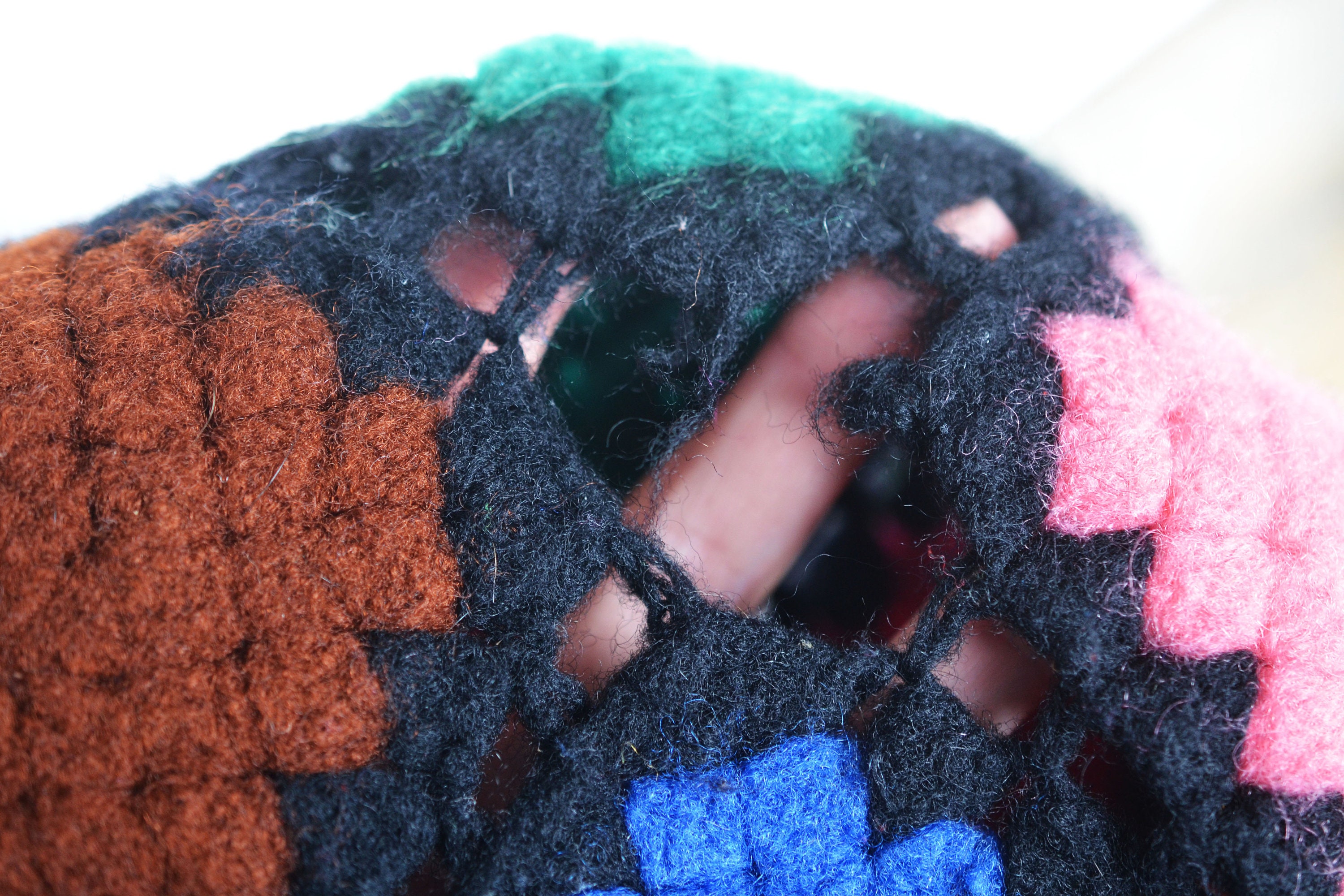 Couverture vintage crochetée à la main - Style Bohème - 48 (Gebraucht