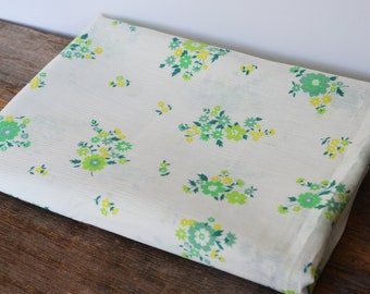 Vintage Floral Crepe Fabric, 108" by 38" (3 yards), featuring cute small florals on gauzy fabric, 1960s mid century fabric