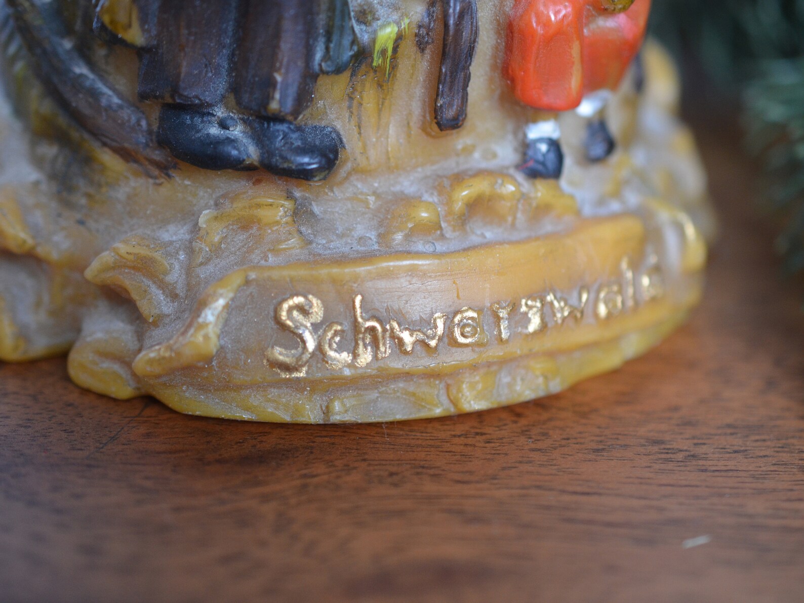 Vintage German Johann Gunter Candle Carved Wax With Spring Etsy