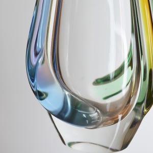 Frantisek Zemek Rhapsody Art Glass Vase, Czech Mid-Century Modern Decor image 3