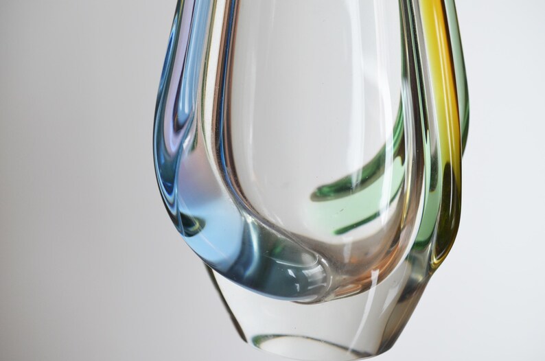 Frantisek Zemek Rhapsody Art Glass Vase, Czech Mid-Century Modern Decor image 3