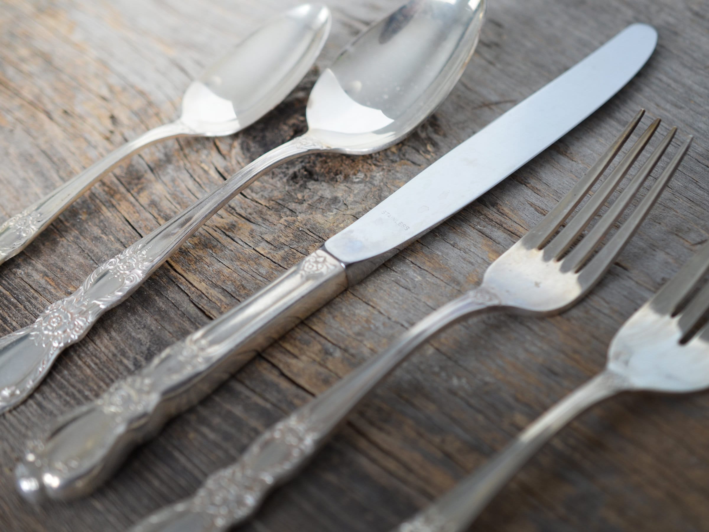 Vintage Silver Flatware, Silver-plated Cutlery 1847 Rogers Vintage Silver Flatware, Silver-plated Cutlery 1847 Rogers