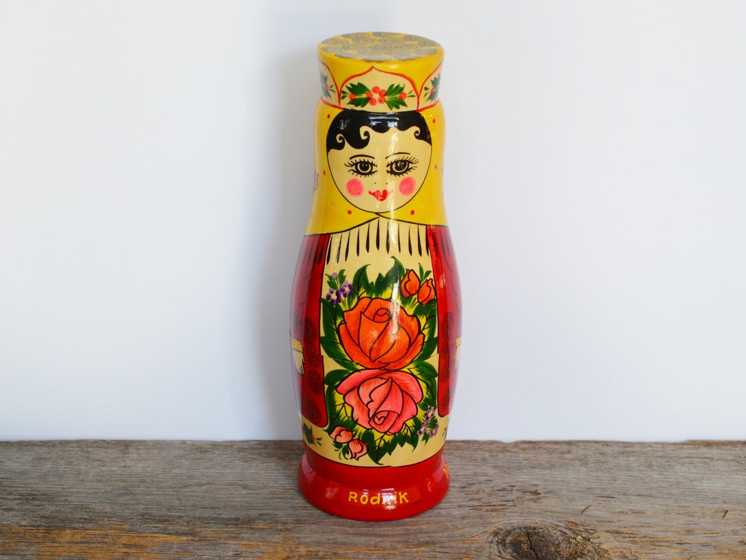 Vintage Matryoshka Bottle Holder Rodnik Vodka Russian Etsy