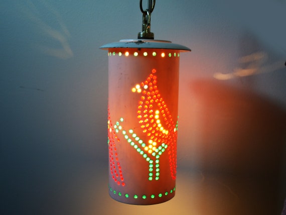 Vintage Outdoor Light Hanging Pendant Cardinal Design With Image 0