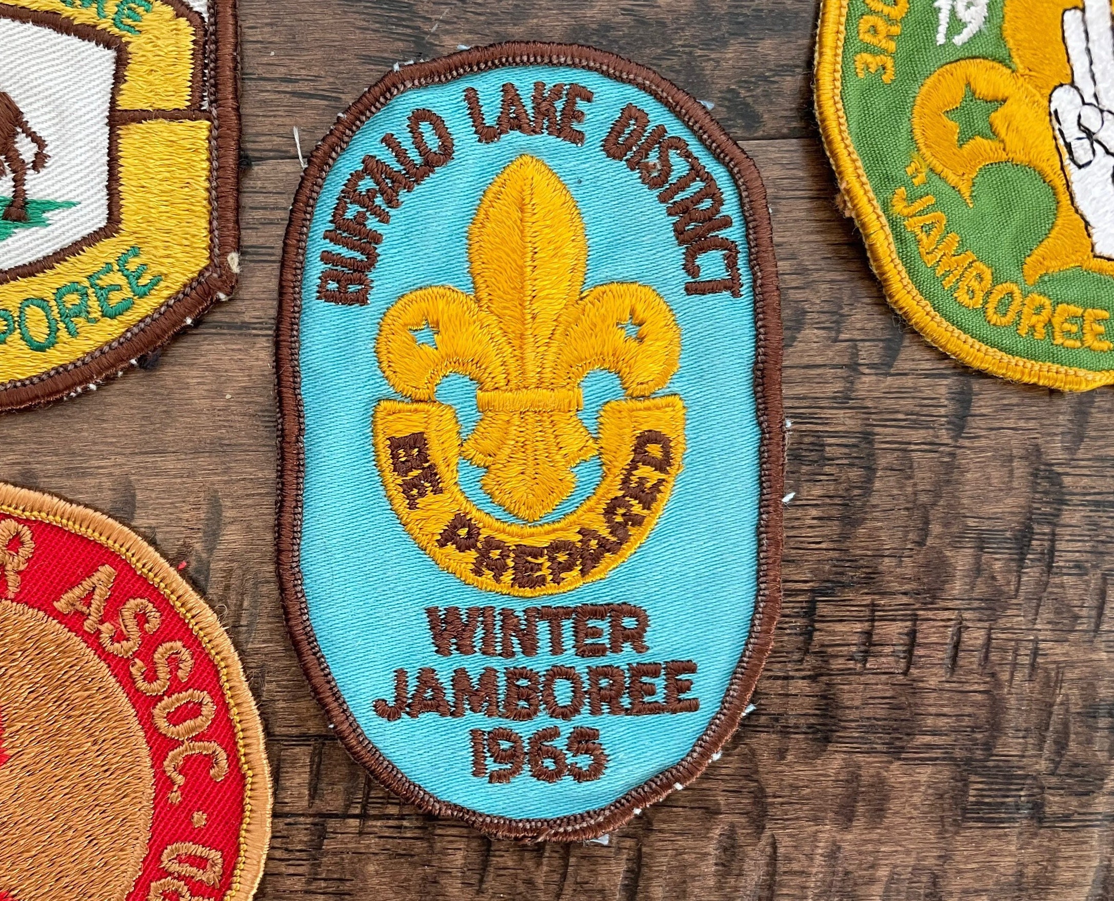 Vintage Patch Sew on Patches Girl Scout Boy Scout Badge Scouts in Action  Camp Trefoil Scouting Memorabilia Mall Patches 