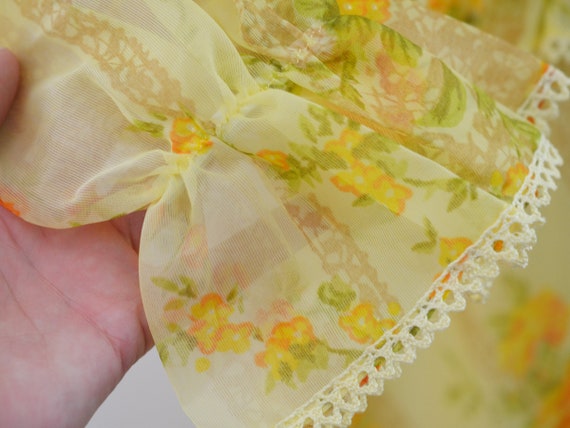 Vintage Yellow Chiffon Dress circa 1970s, Gunne S… - image 3