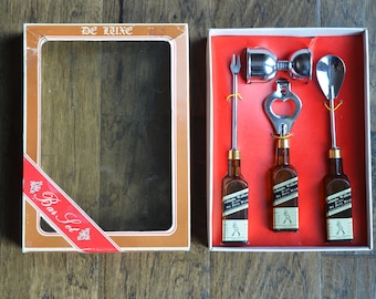 Vintage Johnnie Walker Handled Bar Tool Set