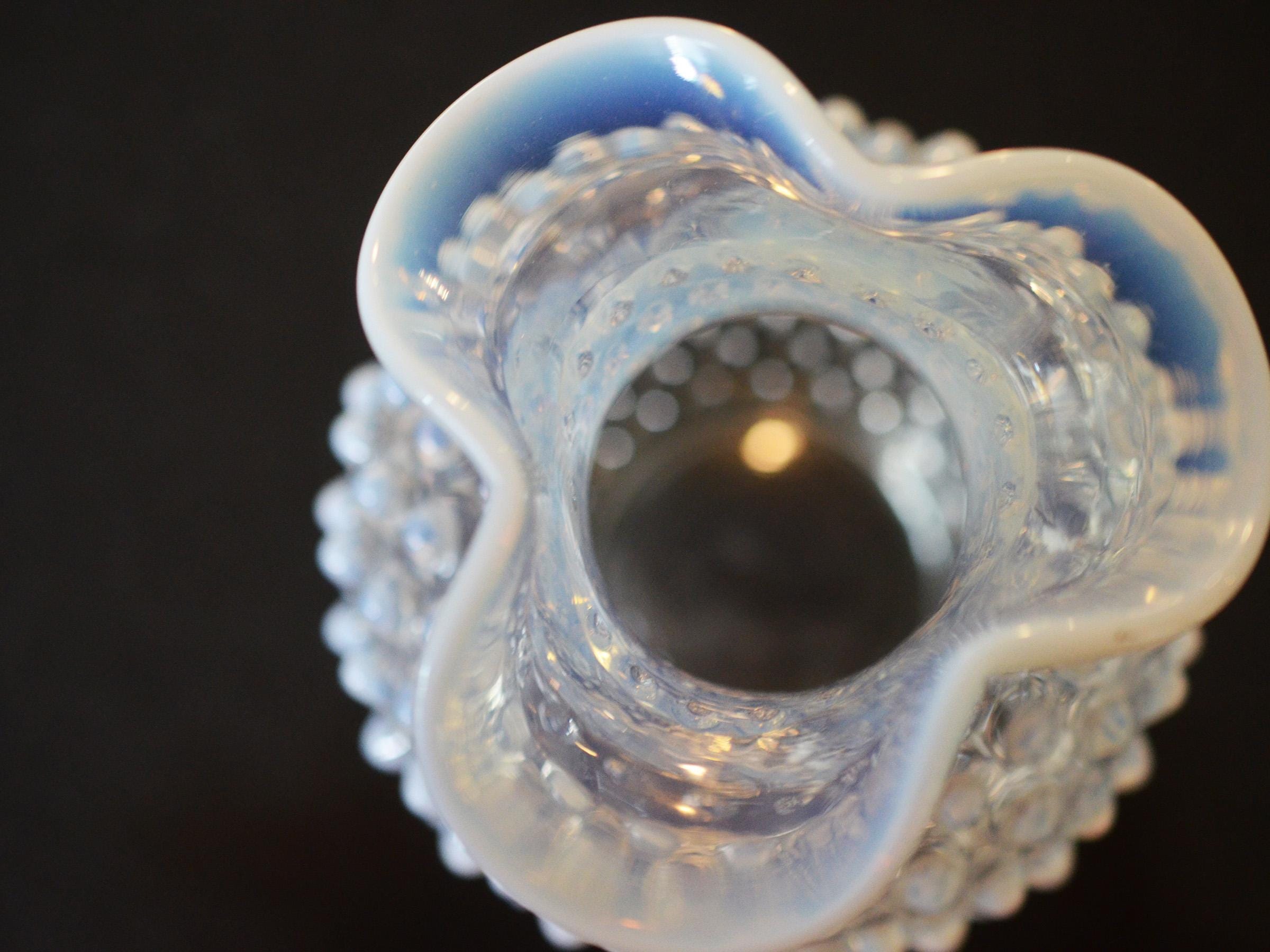 ヴィンテージ フェントン ホブネイル オパールセント花瓶