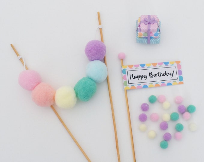 Chasing Rainbows Acrylic Cake Topper Set