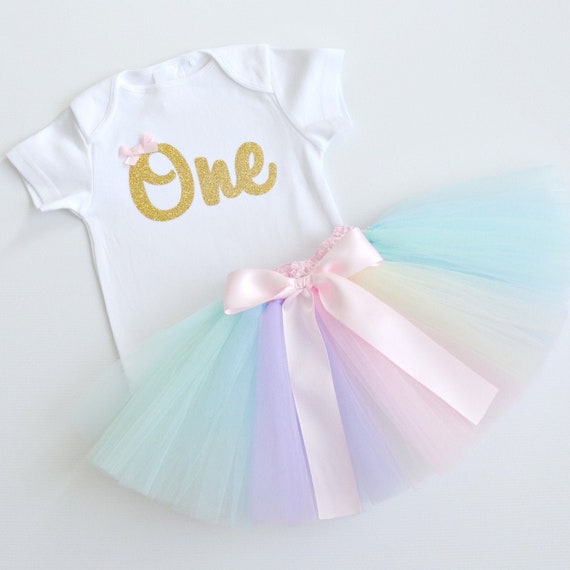 rainbow first birthday outfit