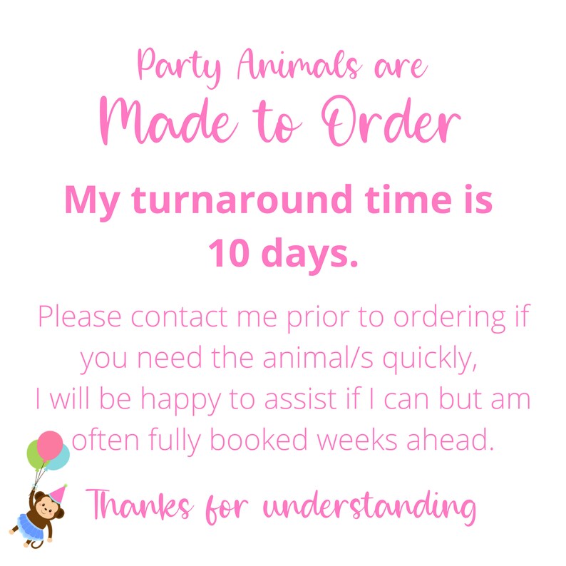 Elephant Cake Topper Animal With Party Hat & Balloon Pink Etsy