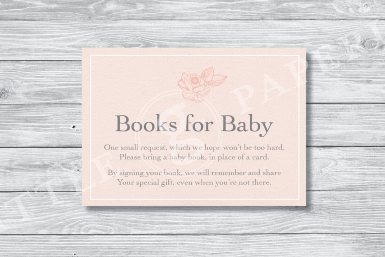 Books for Baby Request Card Printable Books for Baby Card Etsy