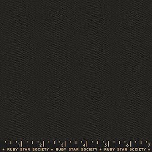Warp & Weft Honey Workshop Twill in Black by Alexia Abegg for Ruby Star Society from MODA