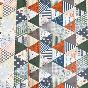 Mixed Triangles in Orange designed by Suzuko Koseki from Yuwa, Japan