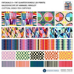 Pre-order, Kaleidoscope Fat Quarter bundle by Annnabel Wrigley, Windham Fabrics, FATQKALE-X