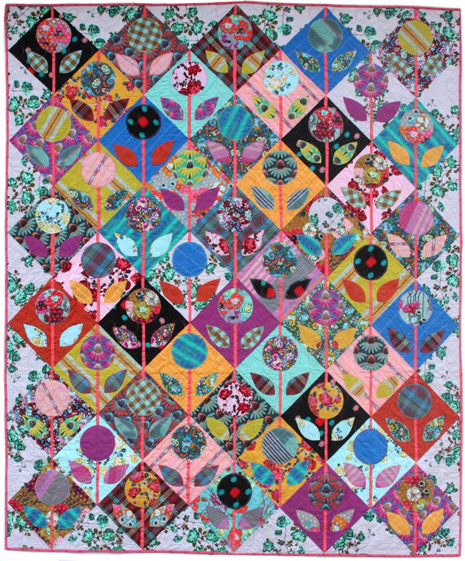 Folk Flower Quilt Pattern designed by Anna Maria Horner