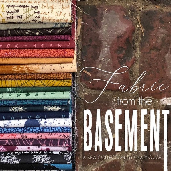 Fabric From the Basement Fat Eighths Bundle by Giucy Giuce, Andover Fabrics