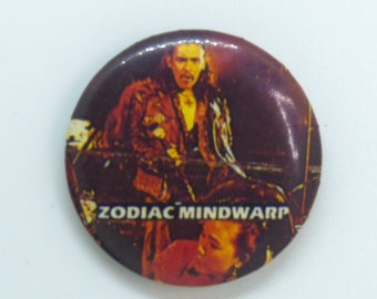 Vintage 80s Zodiac Mindwarp and the Love Reaction - Zed - Pin / Button / Badge