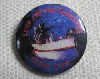 Vintage 80s Echo and the Bunnymen - Ocean Rain Album (1984) Pin / Button / Badge