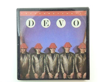 Vintage 80s Devo - Freedom of Choice Album (1980) Pin / Button / Badge