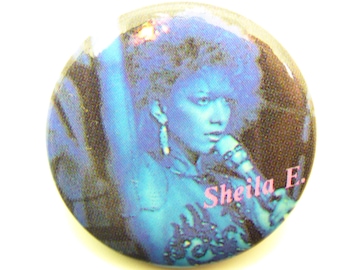 Vintage 80s Sheila E. Pin / Button / Badge