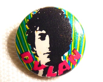 Vintage Late 70s - Bob Dylan - Psychedelic - Pin / Button / Badge