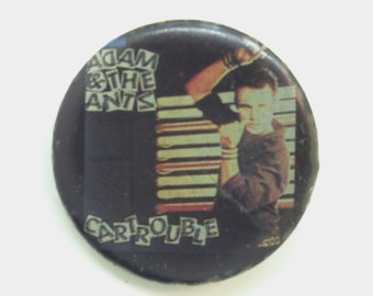 Vintage 80s Adam and the Ants - Car Trouble / Cartrouble Single (1980) - Pin / Button / Badge