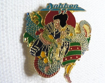 RARE Vintage 80s Dokken - Beast from the East Album (1988) - Enamel Pin / Button / Badge