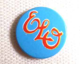 Vintage Late 70s ELO - Red and Blue Logo - Pin / Button / Badge