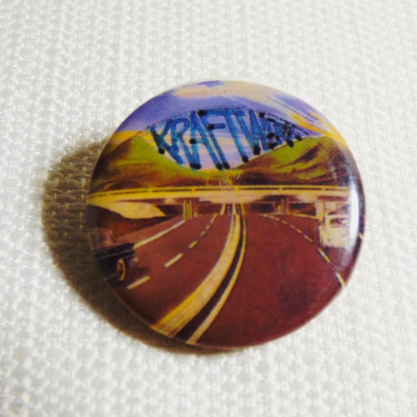 Vintage 80s Kraftwerk - Autobahn Album (1974) - Pin / Button / Badge