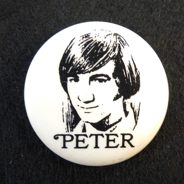 HOLD for Emerald ** Vintage 80s Peter Tork - The Monkees - Retro Look Pin / Button / Badge