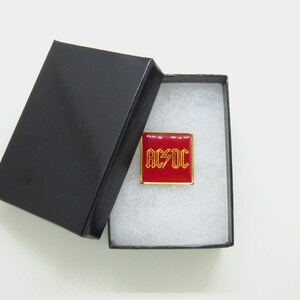 Vintage 80s AC/DC Logo Red Enamel Pin / Button / Badge - Etsy