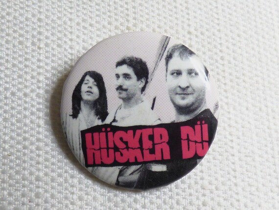 Vintage 80s Husker Dü - Band Pin / Button / Badge