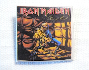 Vintage Early 80s Iron Maiden - Piece of Mind Album (1983) - Pin / Button / Badge