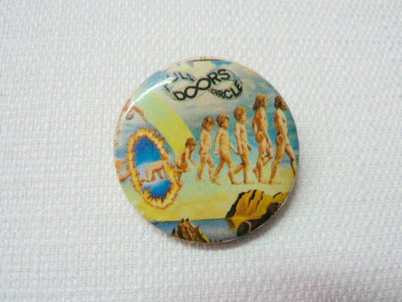 Vintage 80s The Doors Full Circle Album Pin Button Etsy