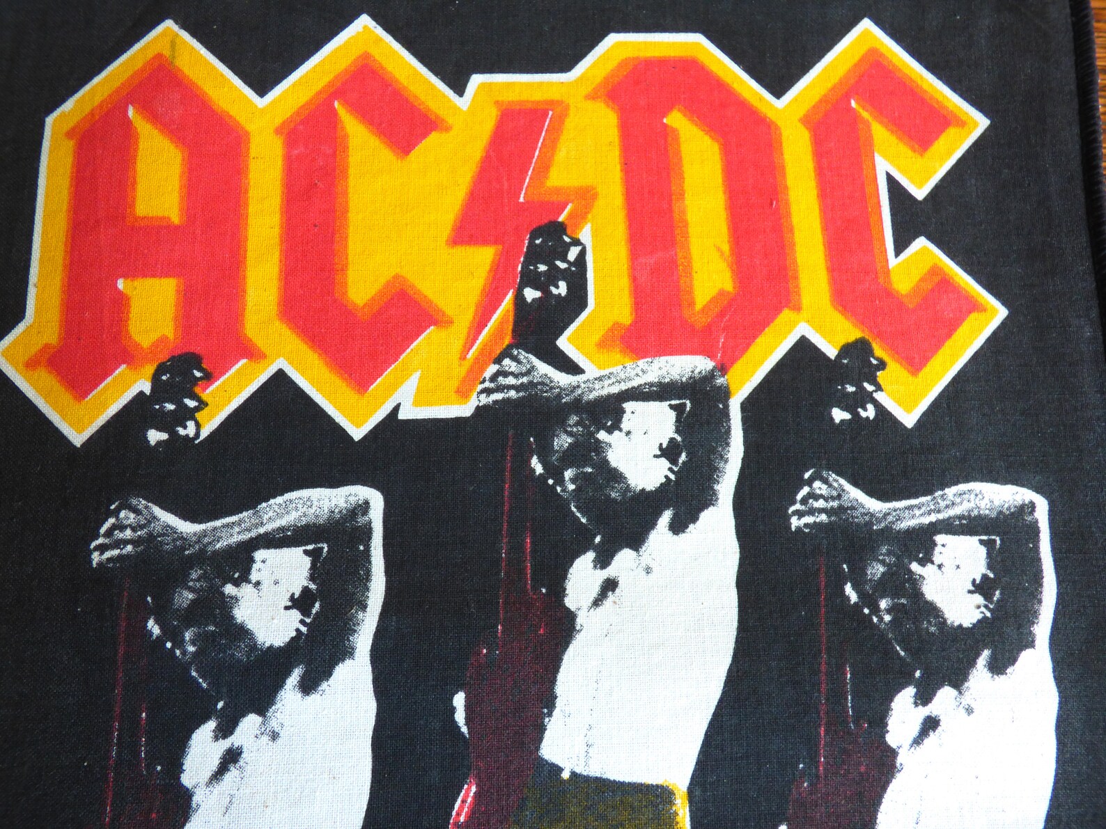 BIG Vintage 80 AC/DC Angus Young Fabric Back Patch - Etsy